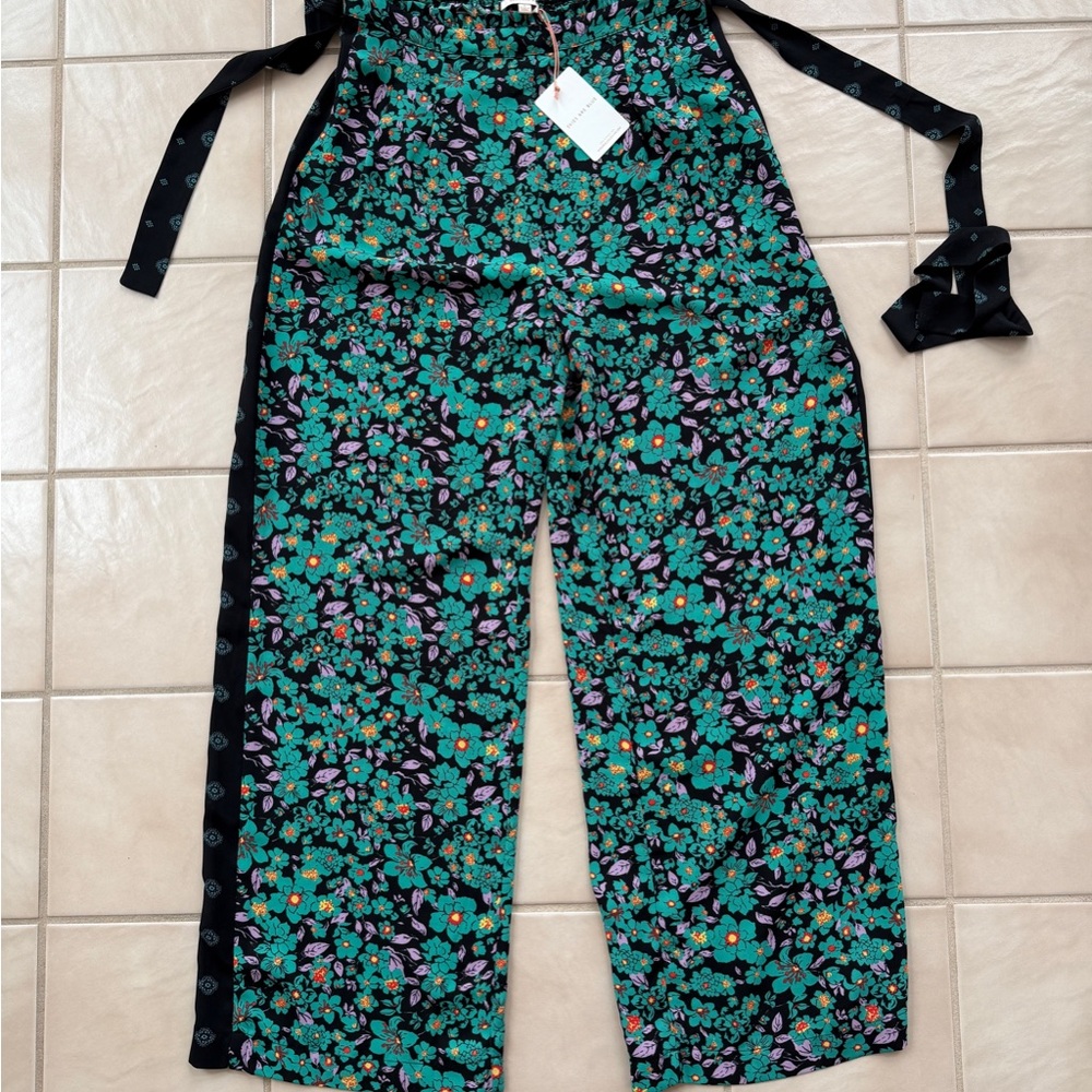 Anthropologie Floral Wide-Leg Pants - Size S - NWT